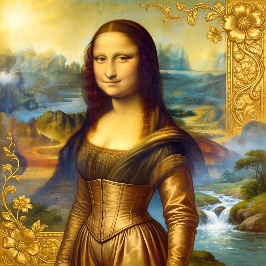 Monna Lisa di Leonardo da Vinci come tela dipingi a numeri